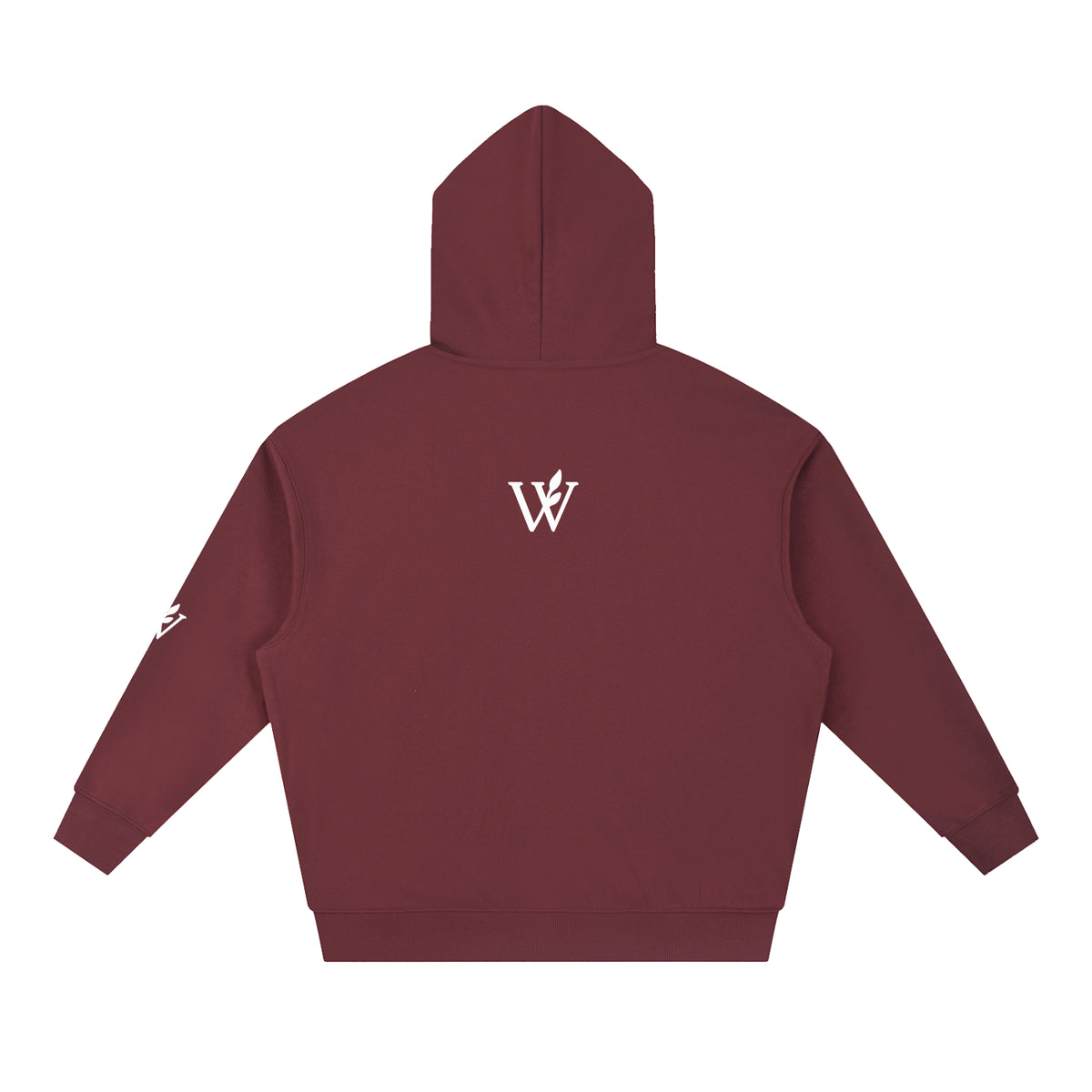 Unisex Loose Solid Full Zip Hoodie