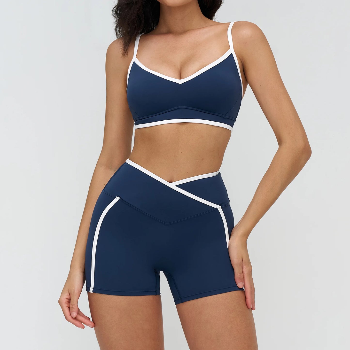 Elevate Your Workout with Our 2PCS Women's Yoga Fitness Tracksuit Set - Stylish Sports Bra & High Waist Leggings for Ultimate Comfort