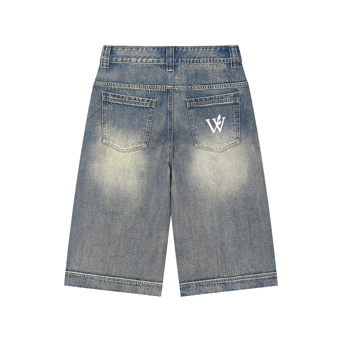 Vintage Wash Baggy Denim Shorts