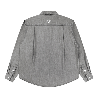 Unisex Vintage Wash Denim Shirt
