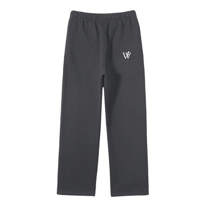 Unisex Solid Color Fleece Straight Leg Pants