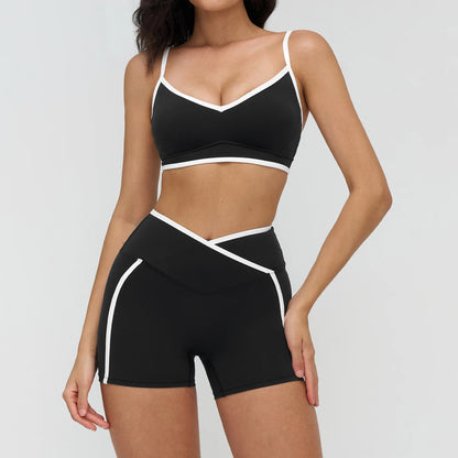 Elevate Your Workout with Our 2PCS Women's Yoga Fitness Tracksuit Set - Stylish Sports Bra & High Waist Leggings for Ultimate Comfort