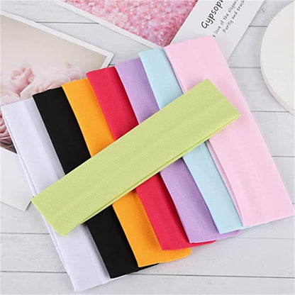 Vibrant 10-Pack Stretchy Headbands for Women - Soft, Comfortable, and Stylish Hair Accessories