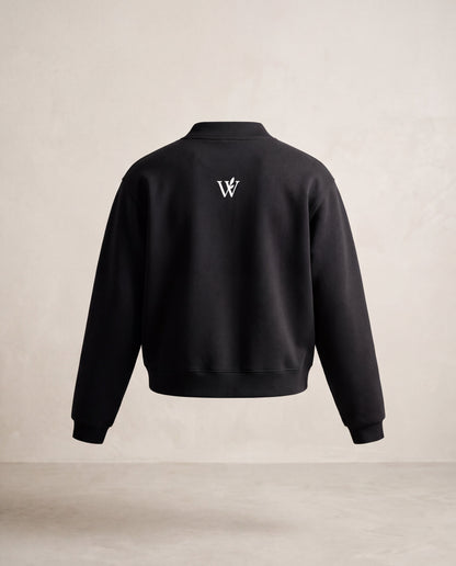 Fleece Mock-Neck Crew Sweatshirt