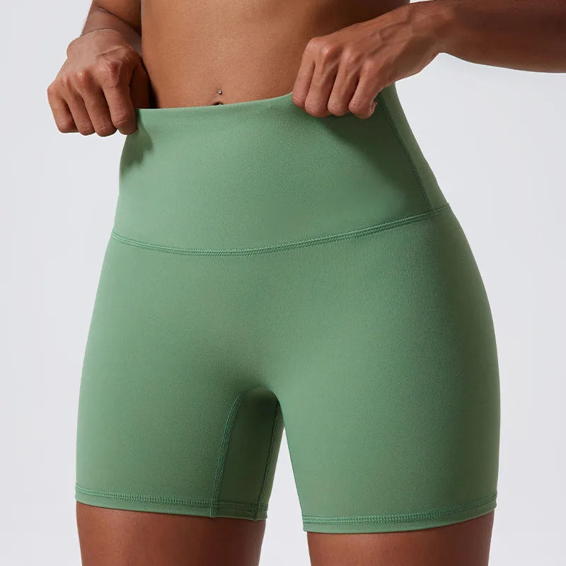 Elevate Your Workout with Our Stylish High-Waisted Compression Yoga Shorts for Women - Perfect for Gym and Running!