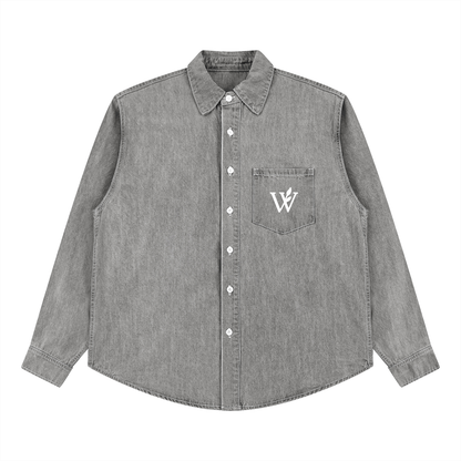 Unisex Vintage Wash Denim Shirt