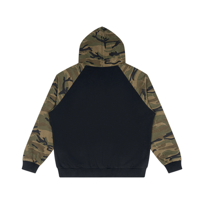 Unisex Camo-Splice Raglan Hoodie