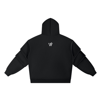 Unisex Heavyweight Ruched Sleeves Hoodie