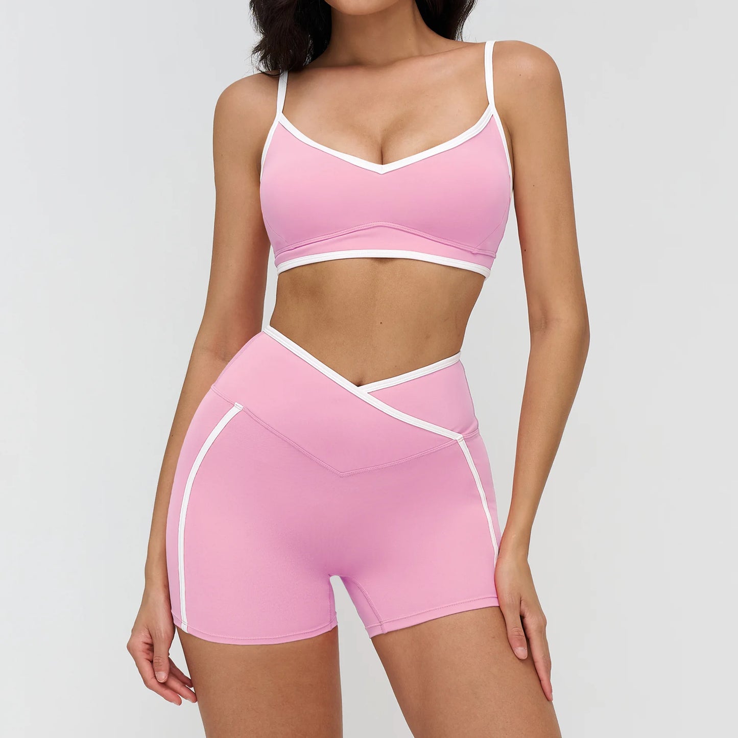 Elevate Your Workout with Our 2PCS Women's Yoga Fitness Tracksuit Set - Stylish Sports Bra & High Waist Leggings for Ultimate Comfort