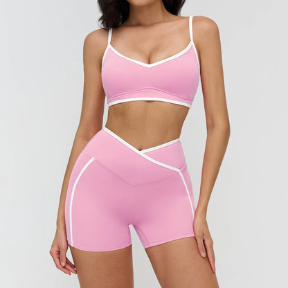 Elevate Your Workout with Our 2PCS Women's Yoga Fitness Tracksuit Set - Stylish Sports Bra & High Waist Leggings for Ultimate Comfort