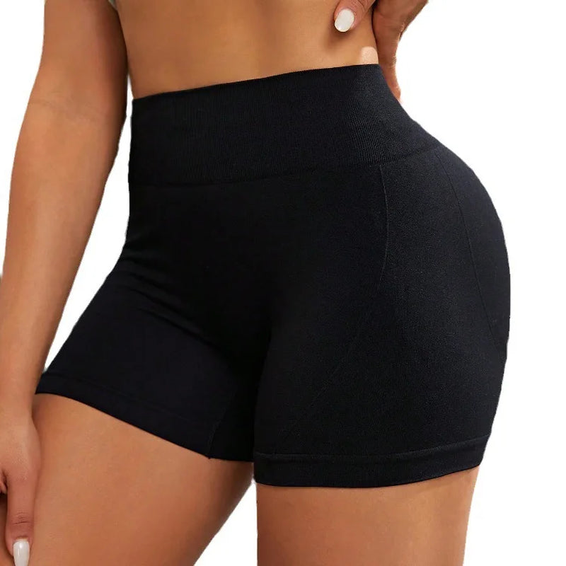 Elevate Your Workout with Our High-Waisted Slim Fit Fitness Shorts for Women - Perfect for Cycling and Yoga!