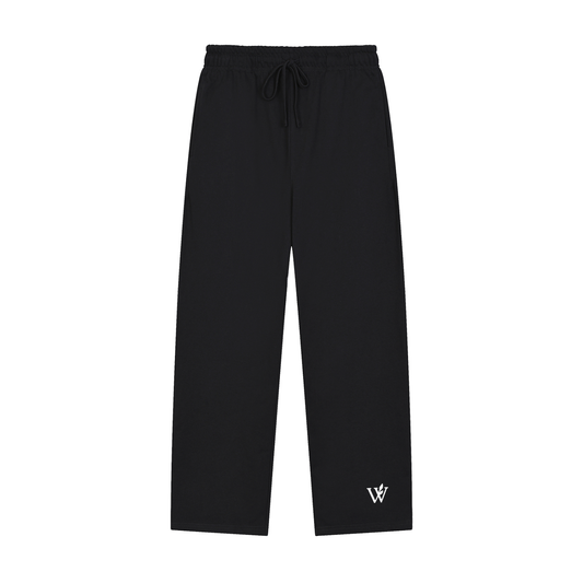 Solid Color Straight-Leg Sweatpants