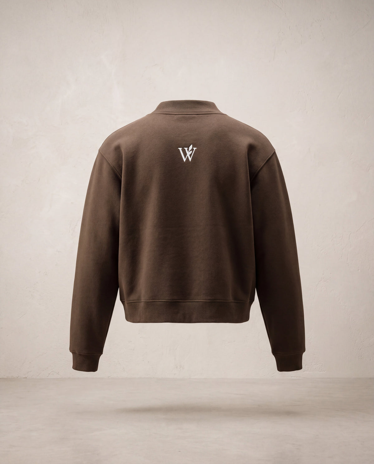 Fleece Mock-Neck Crew Sweatshirt
