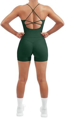 SUUKSESS Women 2 Piece Workout Sets Padded Tank Tops Tummy Control Leggings Gym Outfits