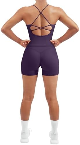 SUUKSESS Women 2 Piece Workout Sets Padded Tank Tops Tummy Control Leggings Gym Outfits