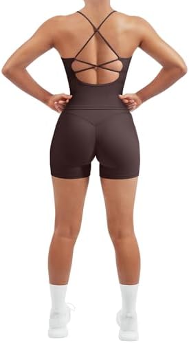 SUUKSESS Women 2 Piece Workout Sets Padded Tank Tops Tummy Control Leggings Gym Outfits