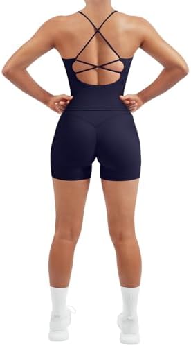 SUUKSESS Women 2 Piece Workout Sets Padded Tank Tops Tummy Control Leggings Gym Outfits