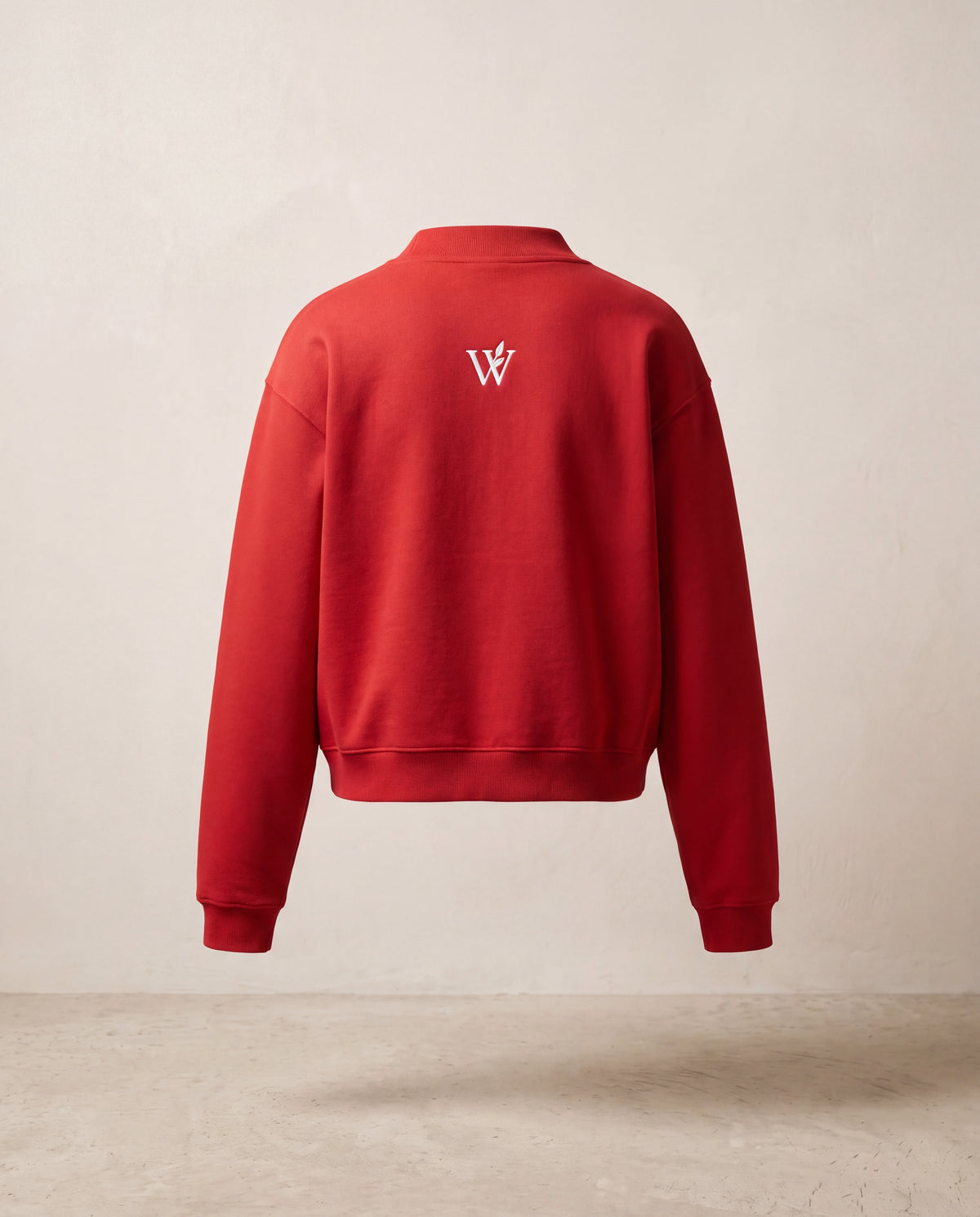 Fleece Mock-Neck Crew Sweatshirt