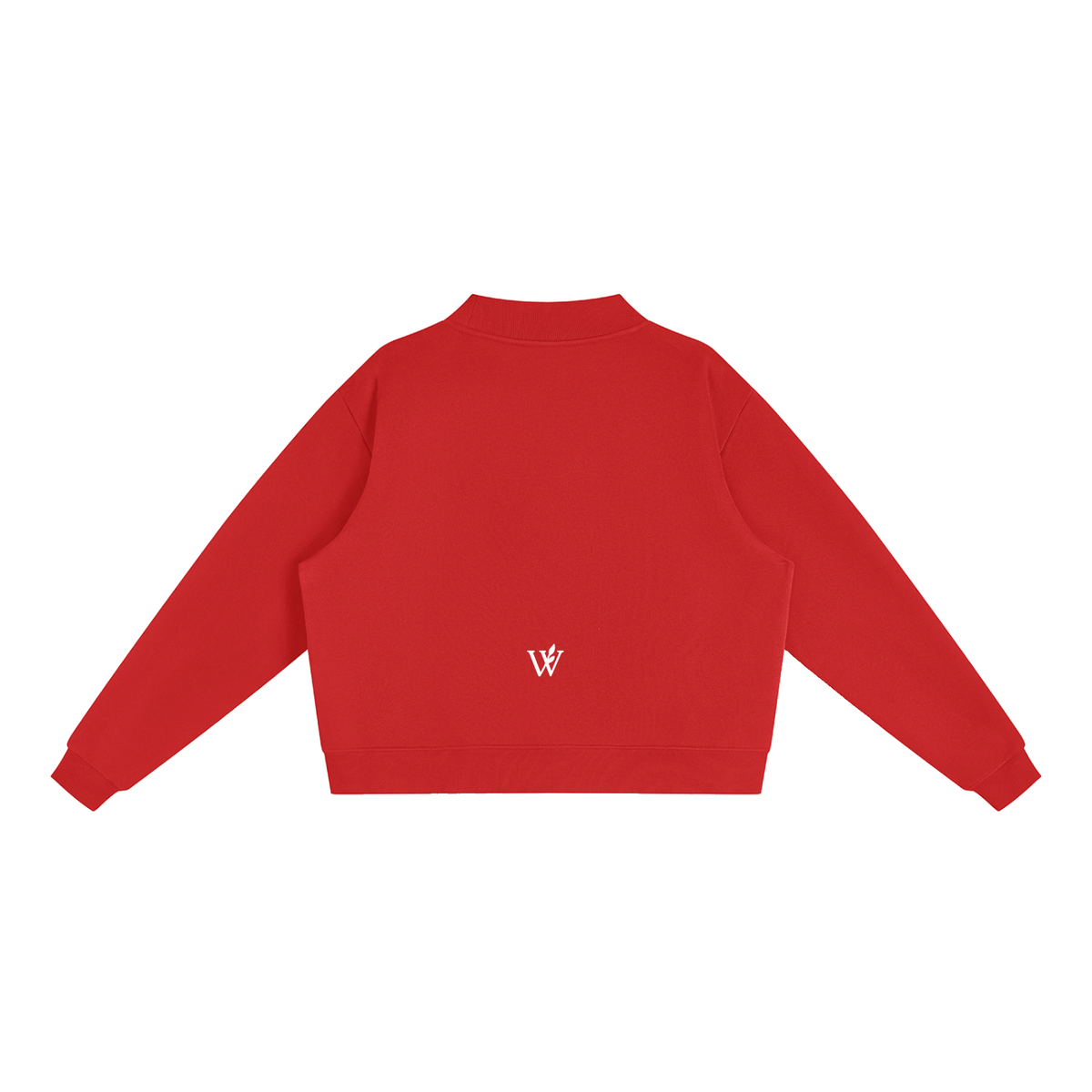 Essential Fleece Mock-Neck Crew Sweatshirt