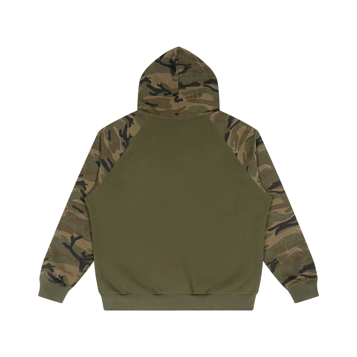Unisex Camo-Splice Raglan Hoodie