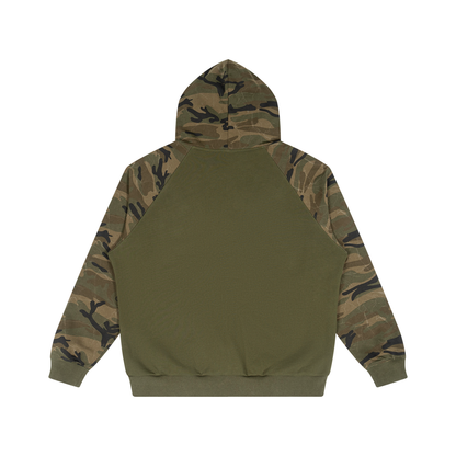 Unisex Camo-Splice Raglan Hoodie