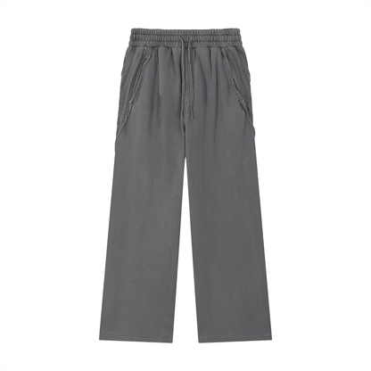 Snow Washed Tape Raw Edge Sweatpants