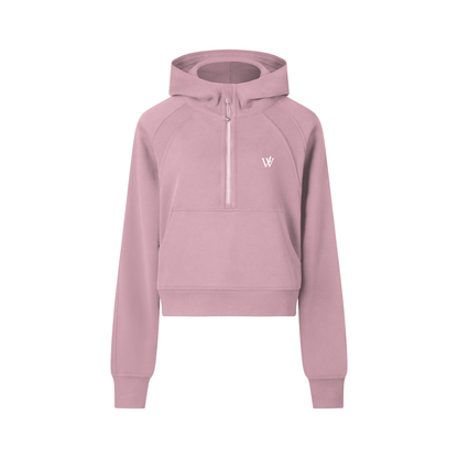 Cropped Half-Zip Hoodie