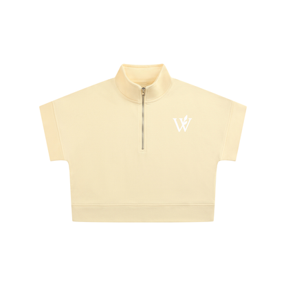 Women's Quarter Zip Crop Sweatshirt