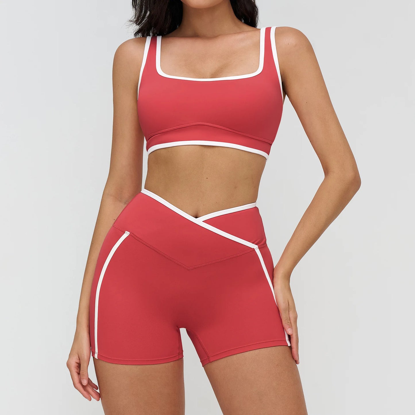 Elevate Your Workout with Our 2PCS Women's Yoga Fitness Tracksuit Set - Stylish Sports Bra & High Waist Leggings for Ultimate Comfort