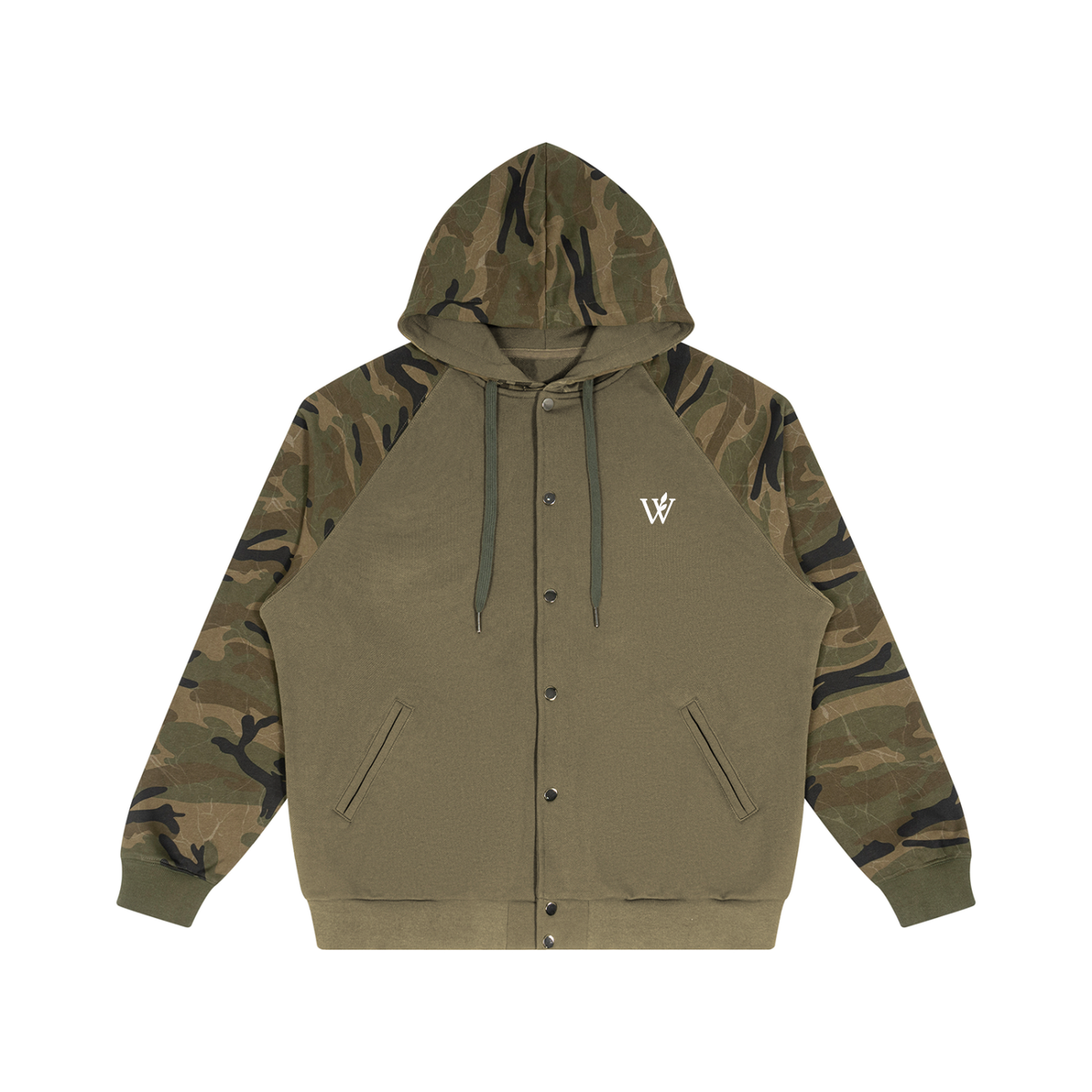 Unisex Camo-Splice Raglan Hoodie