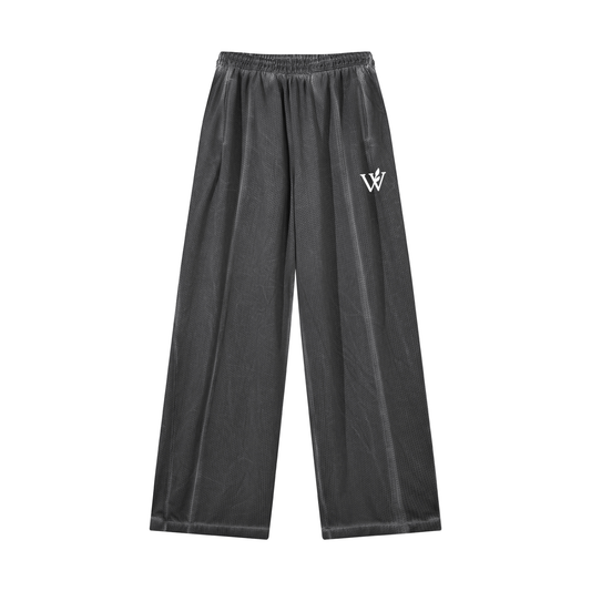 Unisex Vintage Wash Wide Leg Mesh Sweatpants