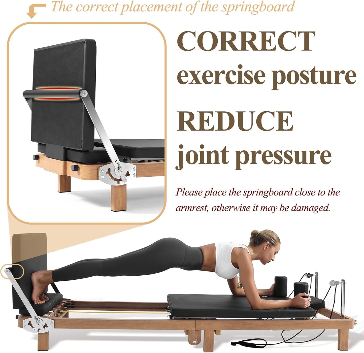 Transform Your Home Workouts with the Foldable Pilates Reformer – 90% Pre-Assembled, Complete with Jumpboard and Dual Resistance System for All Fitness Levels!