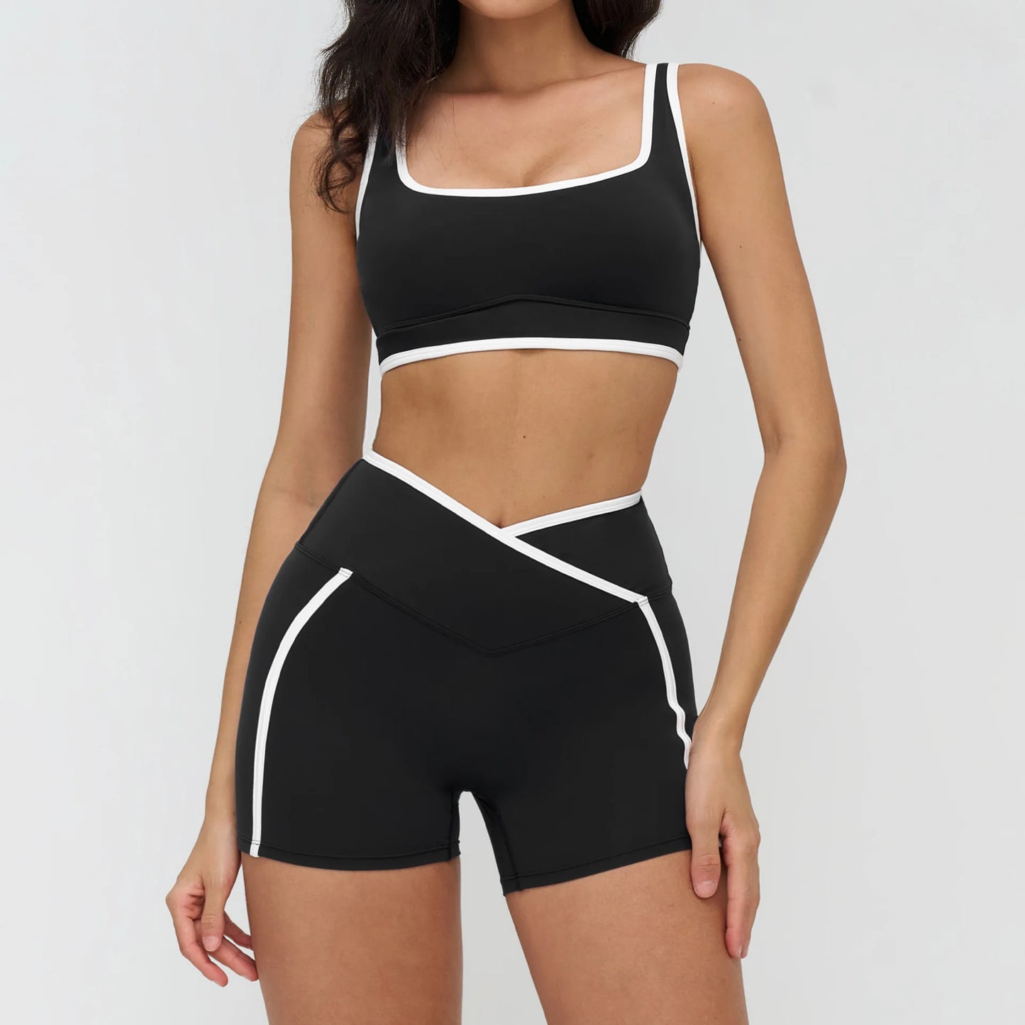 Elevate Your Workout with Our 2PCS Women's Yoga Fitness Tracksuit Set - Stylish Sports Bra & High Waist Leggings for Ultimate Comfort