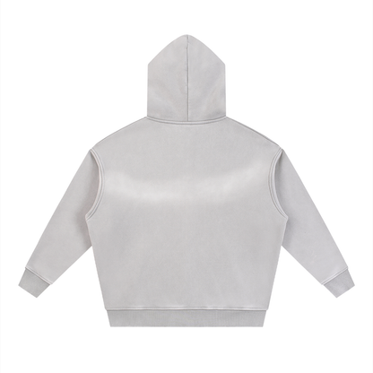 Sunfade Two-way Zipper Boxy Fleece Hoodie