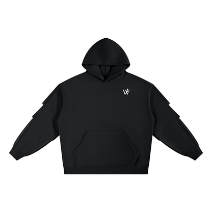 Unisex Heavyweight Ruched Sleeves Hoodie