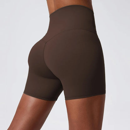 Elevate Your Workout with Our Stylish High-Waisted Compression Yoga Shorts for Women - Perfect for Gym and Running!