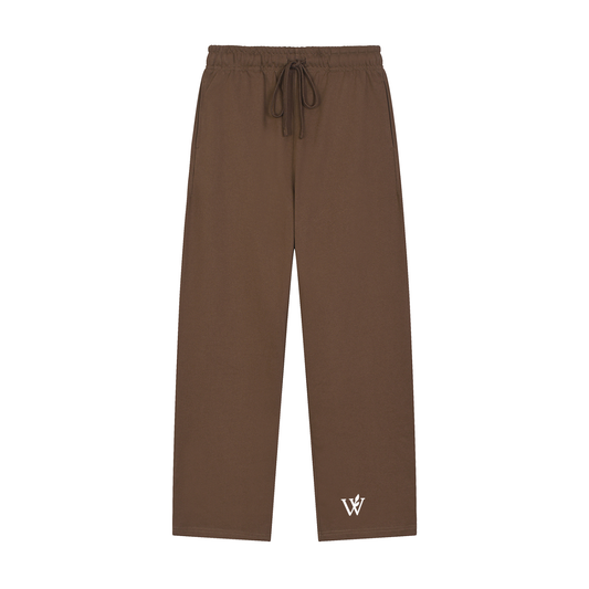 Solid Color Straight-Leg Sweatpants