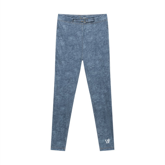 Women's Faux Denim Zip-Fly Leggings
