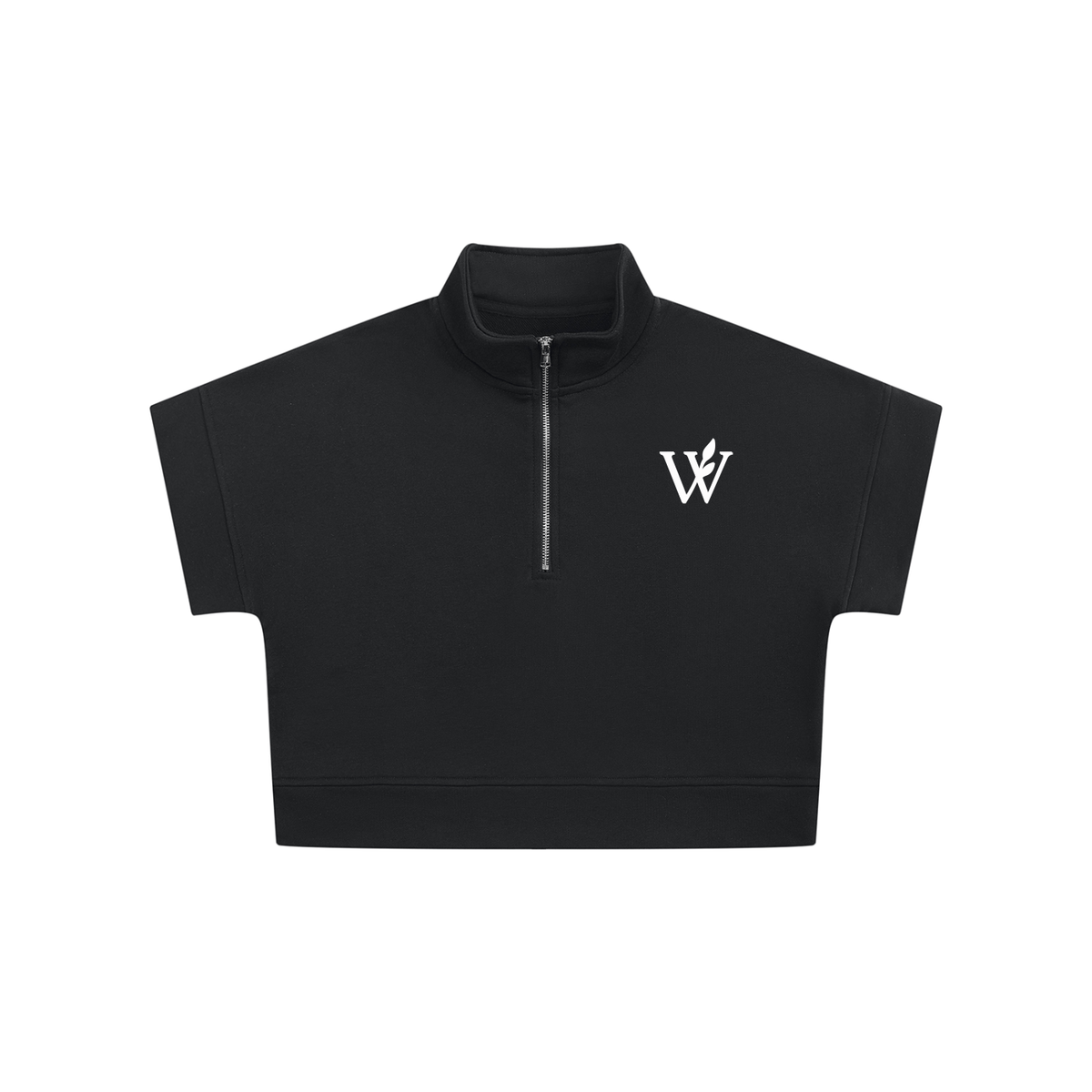 Women's Quarter Zip Crop Sweatshirt