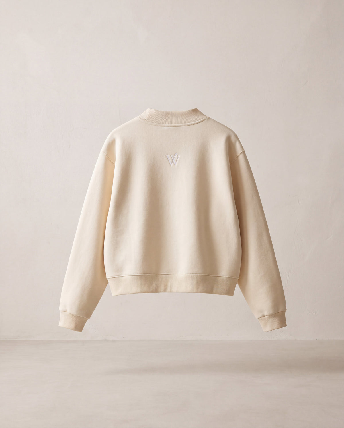 Fleece Mock-Neck Crew Sweatshirt