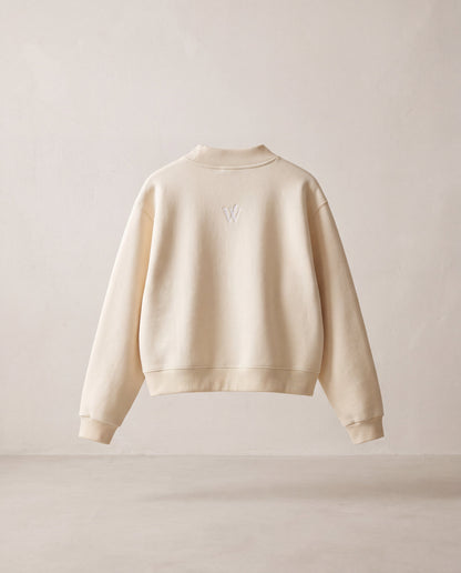 Fleece Mock-Neck Crew Sweatshirt