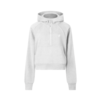 Cropped Half-Zip Hoodie