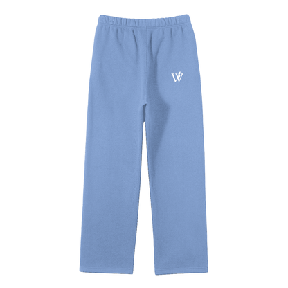 Unisex Solid Color Fleece Straight Leg Pants