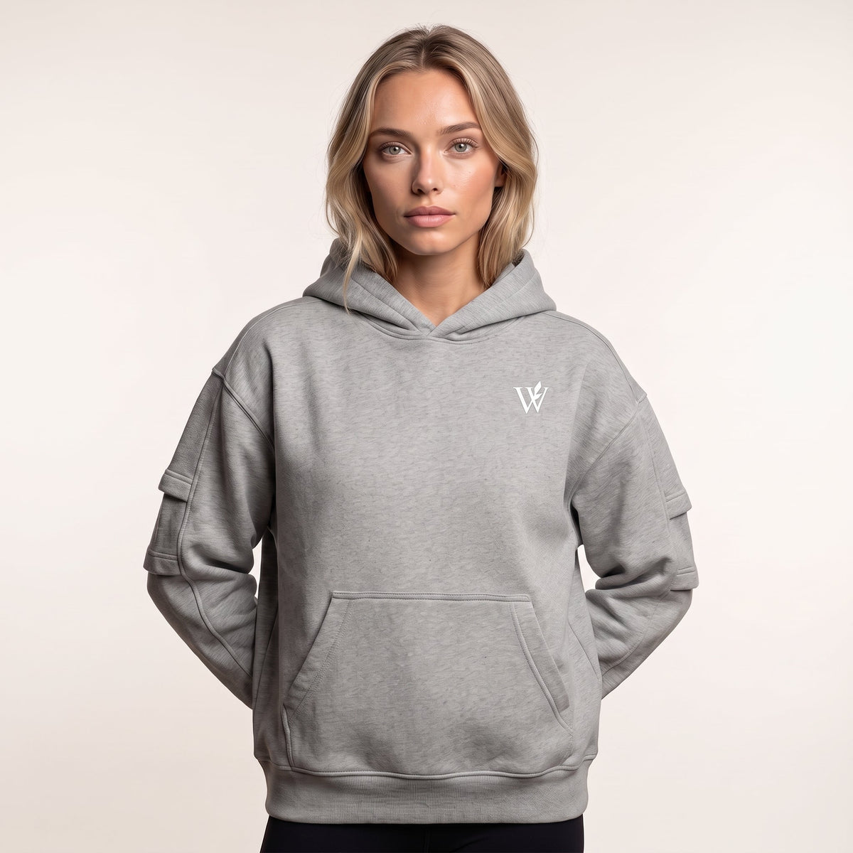 Unisex Heavyweight Ruched Sleeves Hoodie