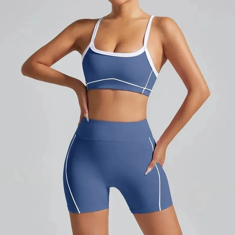 Women'S Naked Feel Seamless Yoga Set 2-Piece Backless Sports Bra & Leggings High Stretch Quick Dry G...