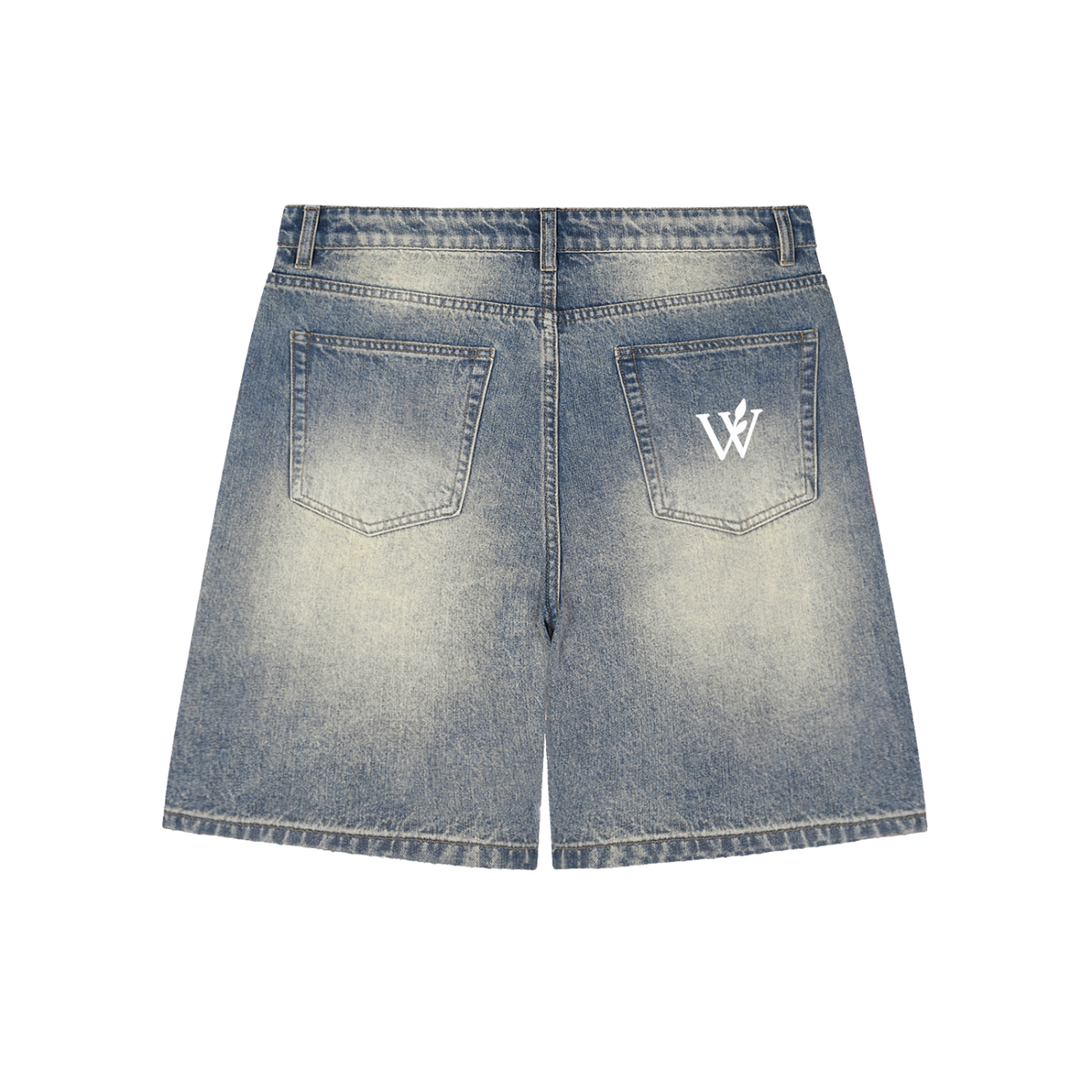 Faded Distressed Baggy Denim Shorts