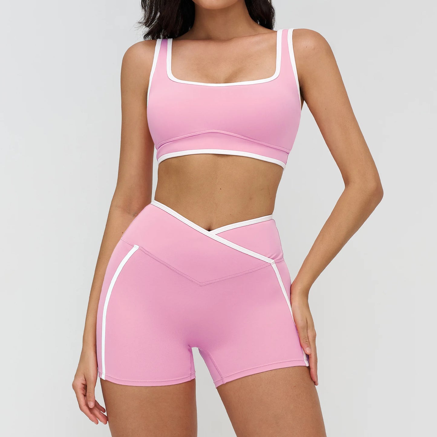Elevate Your Workout with Our 2PCS Women's Yoga Fitness Tracksuit Set - Stylish Sports Bra & High Waist Leggings for Ultimate Comfort