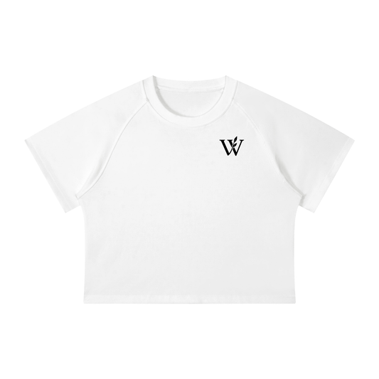 Women's Mineral Wash Raglan Crop T-Shirt
