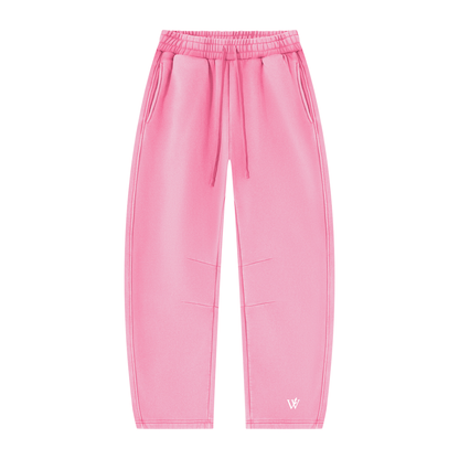 Unisex Vintage Wash Barrel Leg Fleece Sweatpants