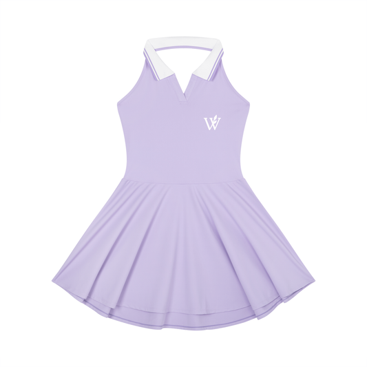 Women's Collared Halter A-Line Tennis Dress